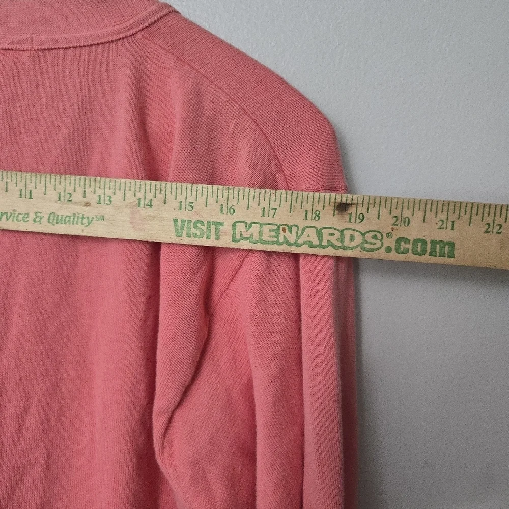Brooks Brothers Cardigan Sweater Size M Starburst Pink Button Up V Neck